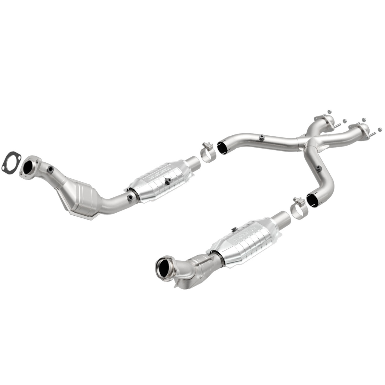 does this have 4 catalytic converters or are two resonators?